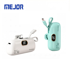 Nouvelle mini batterie portable 22,5 W Type-C à charge rapide USB C avec poignée 5000 mAh Power Bank de poche - Product Image 2