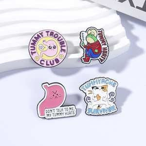 Pin Esmaltado del Club de Problemas de Estómago: No Habla Contigo, Mi Estómago Dolora, Broche de Superviviente de Cólicos, Insignia para Mochila y Solapa, Joyería y Regalos - Product Image 3