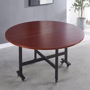 <span class=keywords><strong>2026</strong></span> Nueva mesa de comedor moderna grande-Parte superior de madera y marco de metal | Muebles móviles multifuncionales para sala de estar - Product Image 4