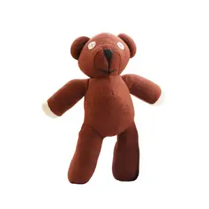 Wholesale Cute Soft Plush Toys Stuffed Animals Plushies Knitted Crochet Mr Bean Teddy Bear for Kid Child