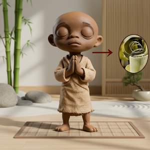 Figurine de <span class=keywords><strong>Bouddha</strong></span> à tête oscillante - Artisanat en résine sereine pour la méditation et la décoration intérieure - Product Image 1