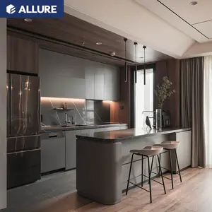 Allure Lacquer Or Finish Modern Design Acrylic Smart Custom Kitchen Cabinets Price China Small Kitchen Cabinet