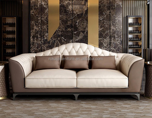 Vente d'usine Foshan ensemble de canapés en cuir de luxe en cuir <span class=keywords><strong>grande</strong></span> taille fauteuil canapé Villa salon 1 <span class=keywords><strong>2</strong></span> 3 <span class=keywords><strong>places</strong></span> canapé sectionnel - Product Image 3