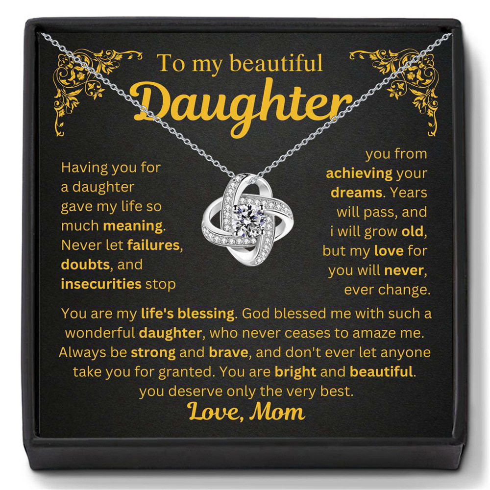 Necklace (silver) + D card gift box