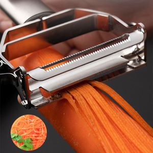 Éplucheur multifonctionnel à double tête en acier inoxydable, couteau à éplucher créatif 2 en 1, outil de cuisine multifonctionnel - Product Image 5