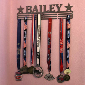 Tùy chỉnh laser cắt kim loạ<span class=keywords><strong>i</strong></span> cô ấy tin rằng cô ấy có thể vì vậy cô ấy đã làm huy chương treo giá treo tường - Product Image 6