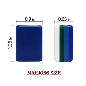 Jeu de tuiles de mahjong américain classique, 160 pièces, en plastique, portable, pour 4 joueurs, design coloré gravé sur mesure - Product Image 4