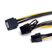 Cable de alimentación SATA de 15 pines a 6/8 pines, cable adaptador inverso, cable de alimentación para tarjeta gráfica