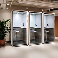 Cabine insonorisée multi-usages, module de bureau flexible, réduction du bruit, cabine acoustique autoportante, cabine de travail multi-scènes pour l'intimité