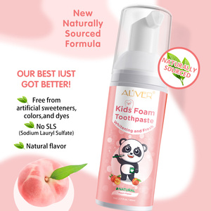 Pasta Dental <span class=keywords><strong>de</strong></span> Espuma para Niños Más Vendida, Sabor Natural a Melocotón, 60 ml, Sin Flúor, Cuidado Bucal, <span class=keywords><strong>Precio</strong></span> <span class=keywords><strong>de</strong></span> Fábrica para Venta al por Mayor - Product Image 5