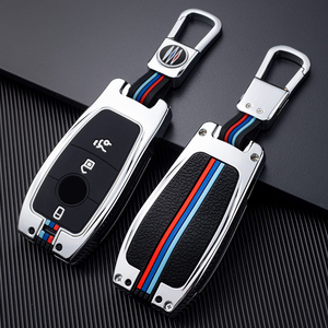 Étui porte-clés en cuir pour <span class=keywords><strong>Mercedes</strong></span>, pièces, porte-clé de voiture, pour Benz A, <span class=keywords><strong>C</strong></span>, E, S, W221, W177, <span class=keywords><strong>W205</strong></span>, W213, accessoires - Product Image 3