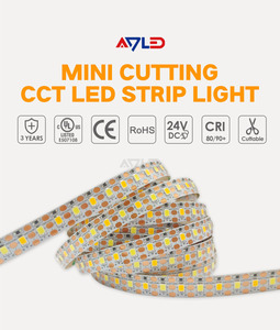 Mini Short Cut Smd 2835 120leds/m Tunable White 2700K~6500K <b>24V</b> CCT Flexible <b>Led</b> Strip - Product Image 1
