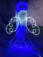 Luz LED Decorativa para Exteriores con Motivo de Ángel, Ahorro de Energía, para Decoración Navideña y de Jardín, Clasificación IP65