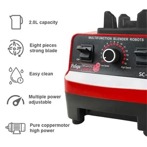 Licuadora Eléctrica de 4500W de Alta Potencia, Licuadora Comercial de Uso Pesado, Procesador de Alimentos, Batidora para Hielo y Smoothies, Mezcladora Estacionaria de Cocina - Product Image 4