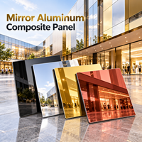 Panneau composite en aluminium miroir argenté de 3 mm, panneau ACM pour plafonds commerciaux