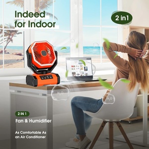 Nuevo Diseño Mejorado, Ventilador de Camping Recargable Portátil de 20000 mAh, Lámpara LED, Uso en Exteriores, Picnic, Multifunción - Product Image 1