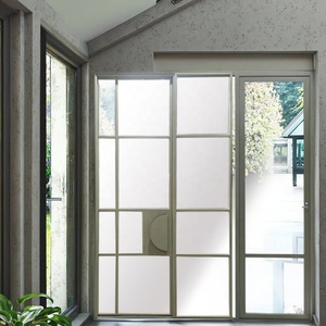 <span class=keywords><strong>Puerta</strong></span> de Hierro Forjado de Estilo Francés Moderno con Ventanas Laterales, Superficie Acabada Resistente al Viento para Entrada de <span class=keywords><strong>Villa</strong></span>, Salón, Uso en Exteriores - Product Image 2