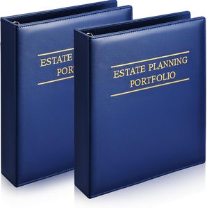 Organiseur de portefeuille professionnel Inthetrend pour la planification des successions, classeur à 3 anneaux en PVC/carton, style dossier pour le bureau et l'école - Product Image 1