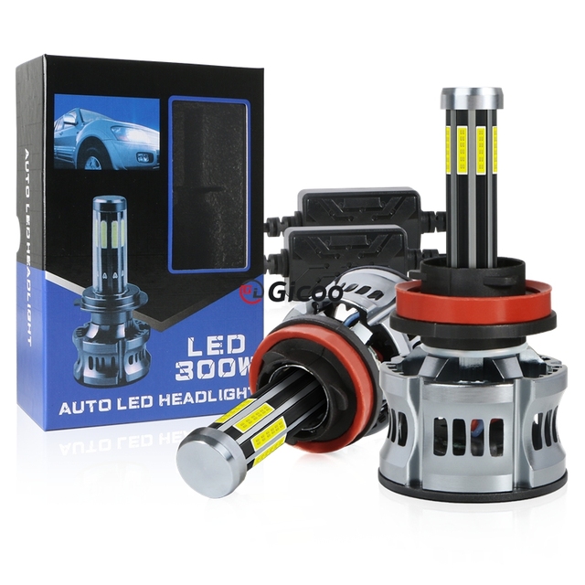 Gicoo X8 High Power 9005 LED Headlight Bulb 6000K 15000 lm 60W 360 Degree Beam New H4 H7 H11 Hb3 Hb4 9006 9012 12V Universal