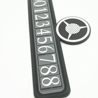Kit de stationnement temporaire pour voiture en PVC/silicone, plaque de numéro de téléphone portable cachée, couleurs et logo personnalisés, 17,5 x 4 cm