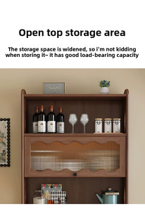 Armoire haute murale intégrée minimaliste moderne, armoire de rangement de cuisine, armoire à thé de salon et armoire à vin - Product Image 5