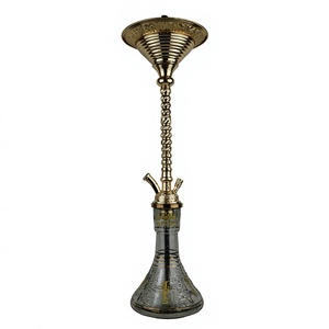 Auténtico Set de Hookah Khalil Mamoon Dual Tone Ice - Shisha Egipcia de 92cm con Núcleo de Latón Resistente - Product Image 1