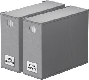 Organizadores de Armario y Cubos de Almacenamiento Plegables, Organizador de Sábanas Sheetcube, Tela de Lino de Alta Calidad, Multifuncional, Moderno - Product Image 1