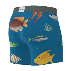Pantalones Cortos Deportivos de Poliéster Transpirables Casuales de Tiro Medio con Estampado Animal para Hombre, Logotipo Personalizado 2024, Marca de Calidad, Ropa Interior al por Mayor - Product Image 6