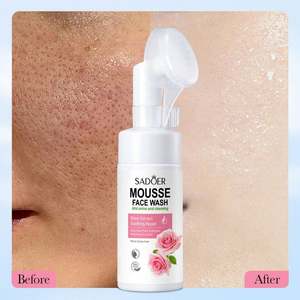 Mousse <span class=keywords><strong>nettoyante</strong></span> à l'aloe vera biologique naturelle SADOER <span class=keywords><strong>Brosse</strong></span> pour les pores Soin hydratant de la peau Contrôle du sébum Nettoyant <span class=keywords><strong>visage</strong></span> moussant Nettoyant facial - Product Image 4