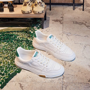 Chaussures de marche plates en cuir véritable pour femme, nouvelle collection automne, style sport avec fonction rehausseur de hauteur, en cuir de vachette - Product Image 3