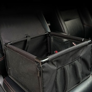 Kinghon Asiento Elevador Portátil Transpirable para Perros Pequeños y Medianos, Cesta Delantera Plegable para Coche con Estampado para Gatos - Product Image 3