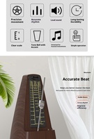Professional Accurate Adjustable Beat Rhythm Metronome Universal Wooden Mechanical Piano Musical Instrument Accessory Custom