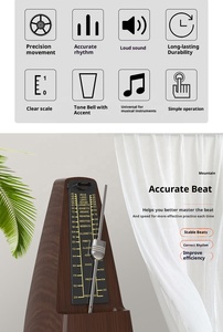 <span class=keywords><strong>Metronomo</strong></span> Meccanico Professionale in Legno, Regolabile e Preciso, Accessorio Universale per Strumenti Musicali e Pianoforte, Personalizzabile - Product Image 2