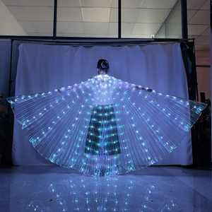 Ailes de papillon lumineuses à LED pour la danse du ventre, costumes de performance, cape lumineuse pour fêtes et festivals, ailes de papillon lumineuses pour mariage - Product Image 2