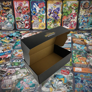 Cajas de cartón corrugado UV de lujo personalizadas, cajas de papel <span class=keywords><strong>grandes</strong></span> plegables reciclables para correo y envío de tarjetas Pokemoned - Product Image 1