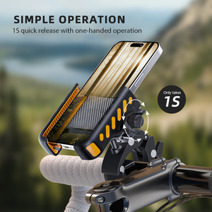 Colf Cart Support de téléphone Support de téléphone réglable Rotation à 360 ° Berceau de dégagement à un bouton pour vélo Moto Gym Tapis roulant Poussette - Product Image 4