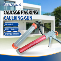 Pistolet à saucisses en aluminium sans soudure avec buses, pistolet à calfeutrer en aluminium pour joints de béton préfabriqué, outil pour pistolet à polymère MS