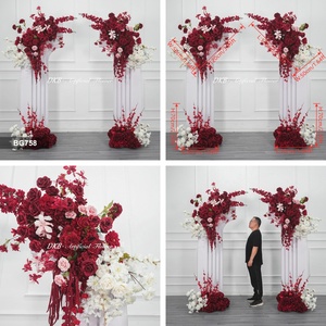 Wedding Events Decoration Supplying red Rose <b>Hydrangea</b> Floral Flower Backdrop for Arch Stand - Product Image 2