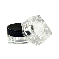 Pots de maquillage cosmétiques vides en plastique 3g/5g avec logo personnalisé échantillon transparent rechargeable pots de fard à paupières crème baume à lèvres