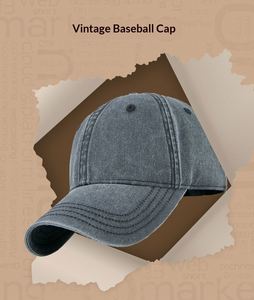 Casquette de baseball vintage à 6 panneaux brodée avec logo personnalisé, effet délavé, pour sports de plein air, vente en gros, chapeau de soleil ajustable, tendance et de luxe - Product Image 5