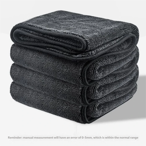 Paño de microfibra absorbente de doble capa trenzado de 1200 gsm, de doble cara y engrosado, para lavado de coches, marca OEM - Product Image 1