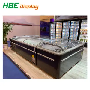 スーパーマーケットの商業用冷凍装置複合冷蔵庫アイランド肉冷凍冷凍庫
