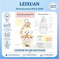 Porte-clés en peluche personnalisé motif dessin animé, nourriture, fleur, fabrication OEM ODM, mini poupée en peluche douce, breloque de sac, pendentif en peluche sur mesure