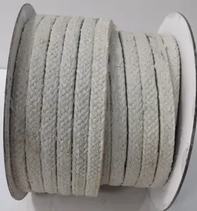 Prensaestopas PTFE Fibra de vidrio Compuesto Tira de sellado finamente tejida Embalaje de prensaestopas