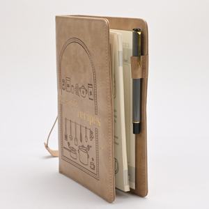 สมุดบันทึกสูตรอาหารแบบ<span class=keywords><strong>เติม</strong></span>ได้พร้อมแถบยางยืด |   <span class=keywords><strong>ท</strong></span>ี่ใส่ปากกาแบบห่วง 6 ห่วง |   สมุดบันทึกครัวปก PU พิมพ์โลโก้ตามสั่ง ขายส่ง - Product Image 6