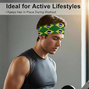 Diademas con Bandera para Mujer y Hombre, Banda Deportiva para la Cabeza para Correr, Ciclismo, Yoga, Gimnasio, Ejercicio - Product Image 4