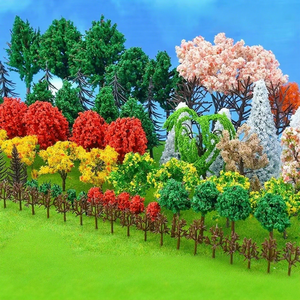 Arbres miniatures en plastique flexibles réalistes pour les chemins de fer modèles DIY Dioramas architecturaux Fairy Gardens Micro Landscape Sets - Product Image 6