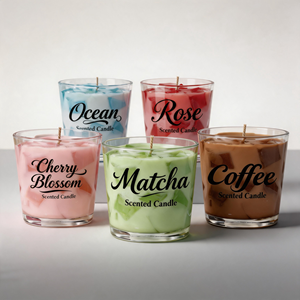Luxury Iced Coffee Scented Soy <b>Wax</b> <b>Candle</b> Layered Drink For Modern Cafe Decor Wholesale Private Label Premium Realistic Set - Product Image 1