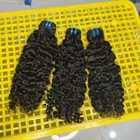 Lots de tissages de cheveux humains bouclés vierges de qualité 15A, cheveux birmans, cheveux brésiliens doublement étirés, lots de cheveux bruts vietnamiens