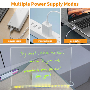 Lavagna Trasparente Luminosa in Acrilico Cancellabile per Disegno/Scrittura/Messaggi/Visualizzazione con Luci LED - Product Image 5